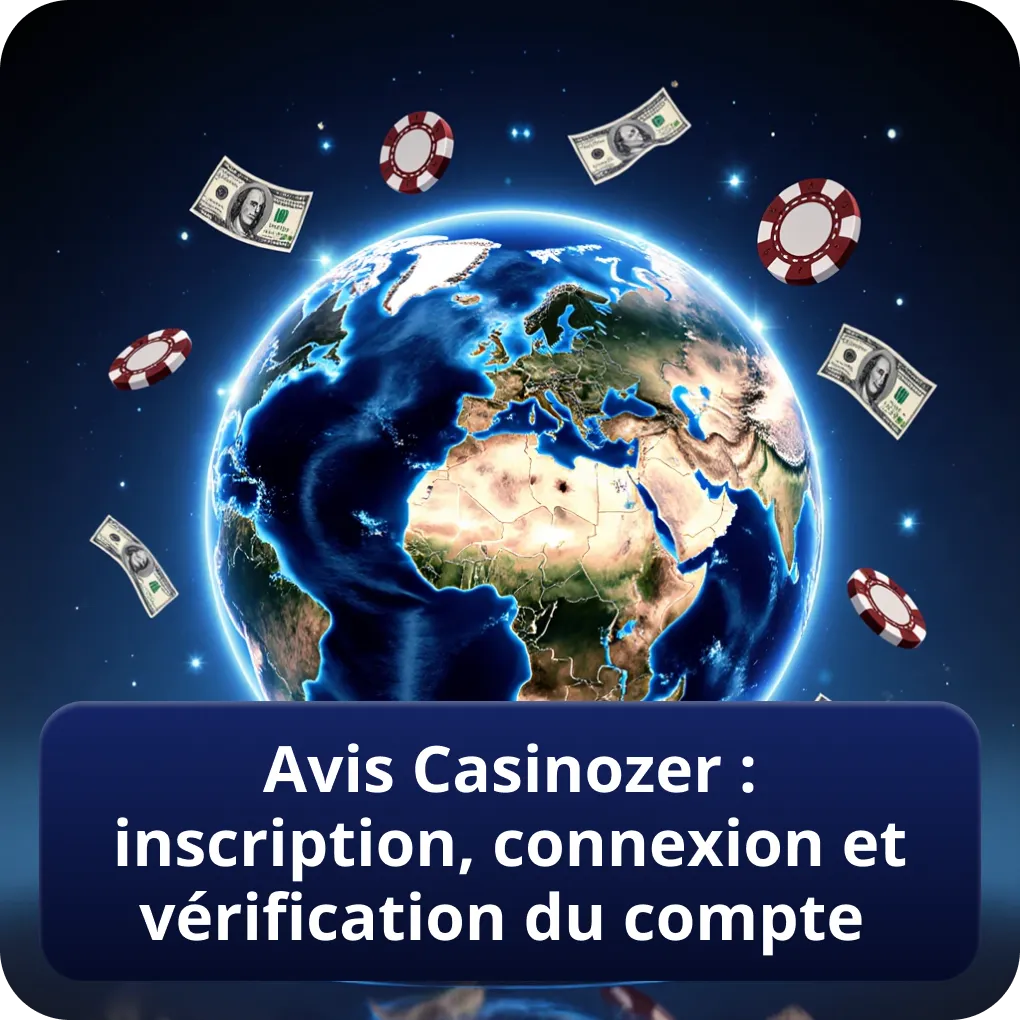 Avis Casinozer : inscription, connexion et vérification du compte